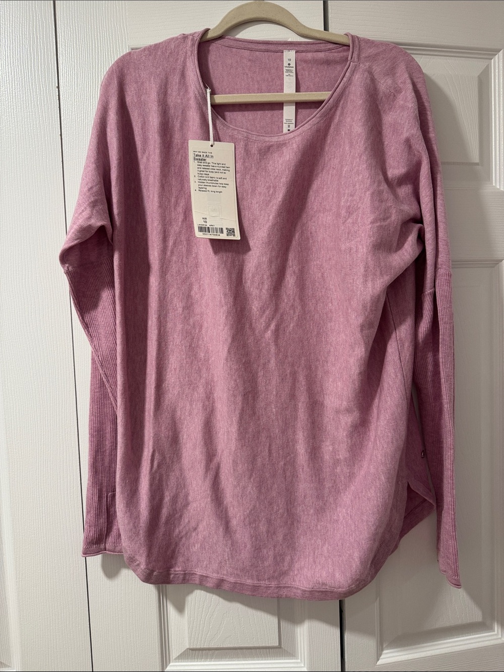 lululemon athletica Long-Sleeve Crewneck Top in Dusty Rose